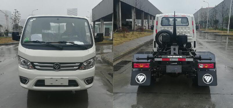 國(guó)六福田汽油鉤臂垃圾車(chē)（后雙輪）